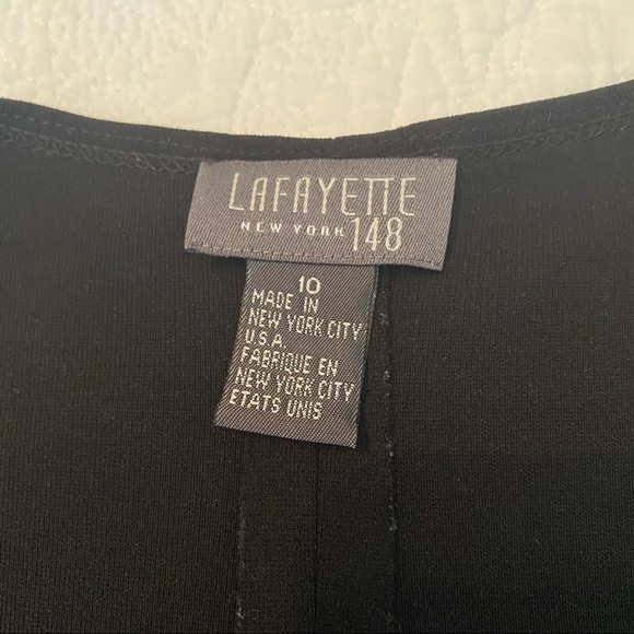 Lafayette 148 Knit 3/4 Sleeve Black Top - 10 - Picture 5 of 9